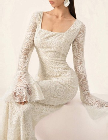 Rochie maxi Shein Aveloria, alb