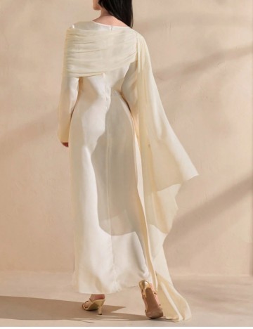 Rochie maxi Shein, crem