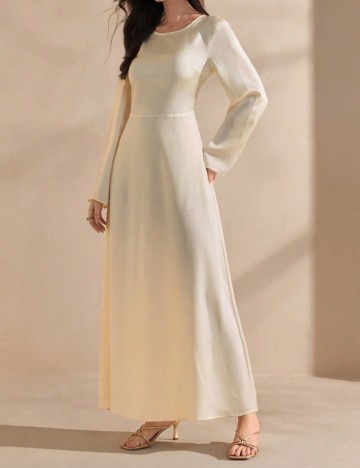 Rochie maxi Shein, crem