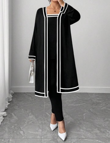 Set cardigan și pantaloni Shein, mix culori