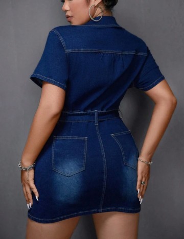 Rochie de blugi Shein Curve+, albastru