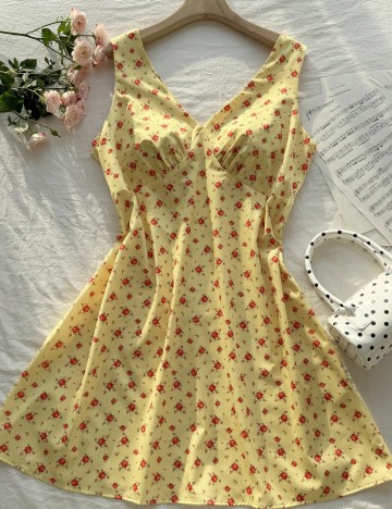 Rochie mini Shein, galben