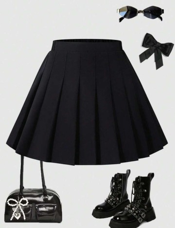 Fustă Pantalon Shein, negru