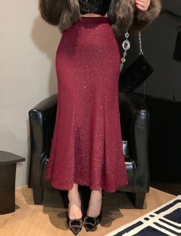 Fustă maxi Shein, vișiniu