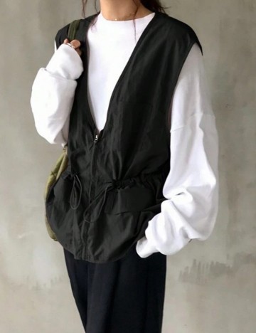 Vestă Shein FRIFUL, negru