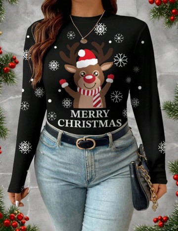 Bluză Shein Curve+, negru