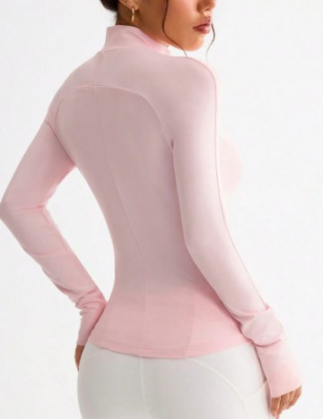 Bluză cu fermoar Shein, roz