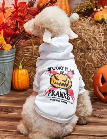 Haină pentru animale Shein, alb