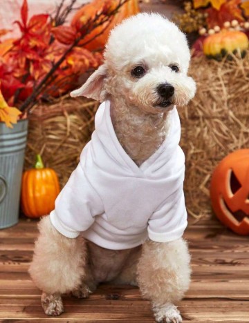 Haină pentru animale Shein, alb
