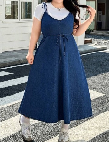 Rochie de blugi Shein Curve+, albastru