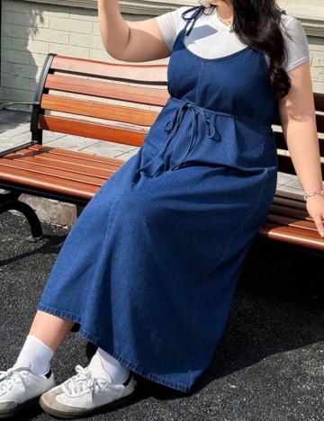 Rochie de blugi Shein Curve+, albastru