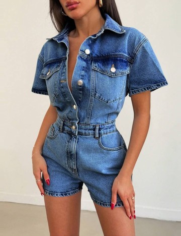 Salopetă de blugi Shein, albastru