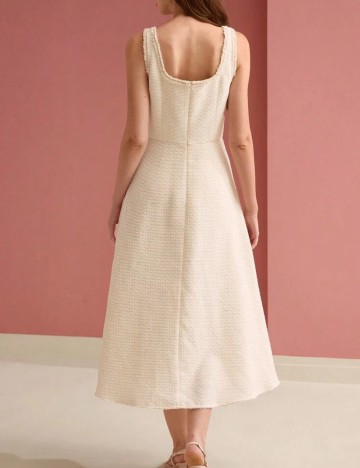 Rochie midi Shein MOTF, crem