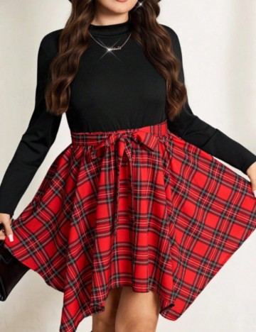 Rochie mini Shein Curve+, mix culori