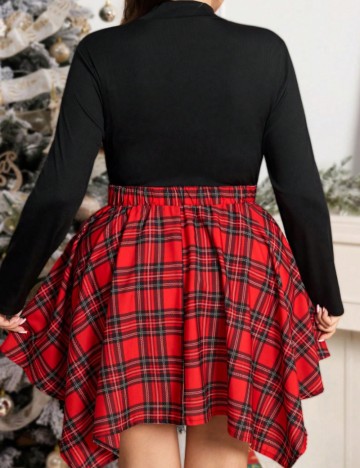 Rochie mini Shein Curve+, mix culori