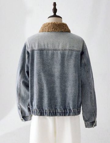 Geacă de blugi Shein MANFINITY, albastru