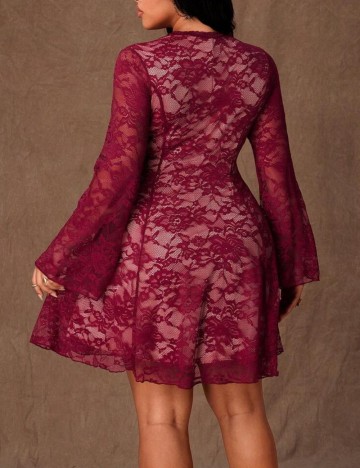 Rochie mini Shein Curve+, vișiniu