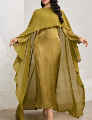 Set rochie și bolero Shein, kaki