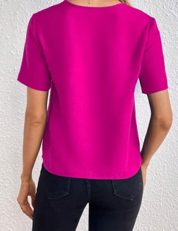 Cămașă cu m&acirc;necă scurtă Shein, mov