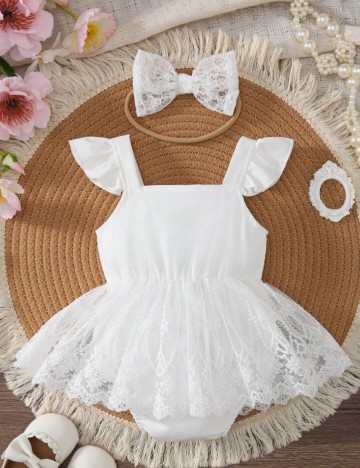 Set rochie și bentiță Shein, alb