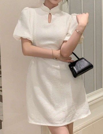 Rochie mini Shein DAZY, crem