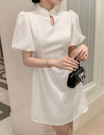 Rochie mini Shein DAZY, crem