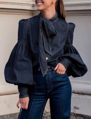 Cămașă Shein, albastru