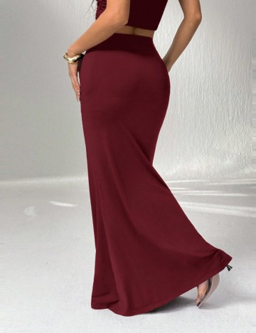 Fustă maxi Shein, vișiniu