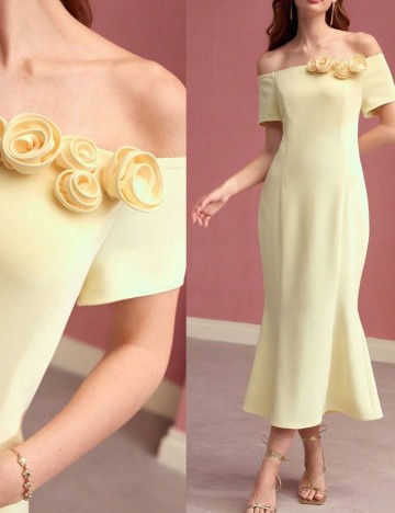 Rochie maxi Shein, galben