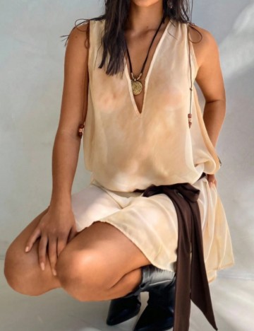 Rochie mini Shein, crem