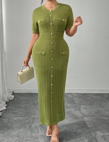 Rochie midi Shein, verde