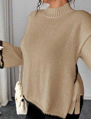 Pulover Shein Curve+, maro