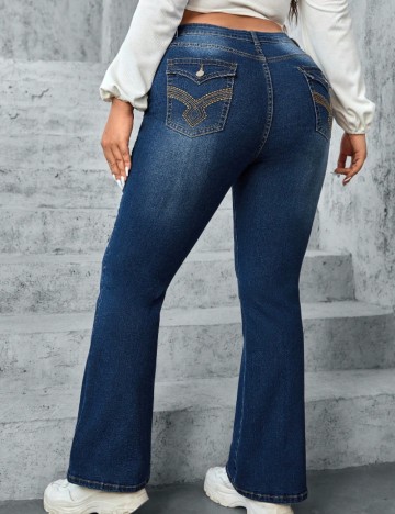 Jeans Shein Curve+, albastru