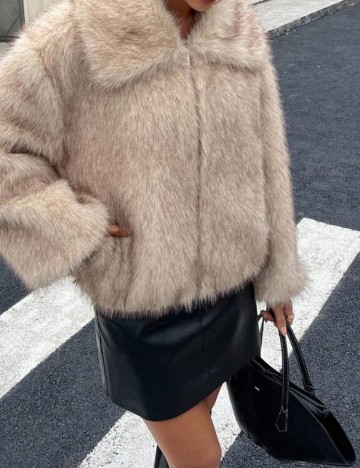 Haină De Blană Shein, mix culori