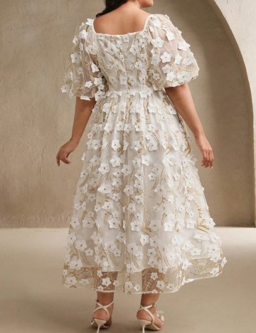 Rochie midi Shein Curve+, mix culori