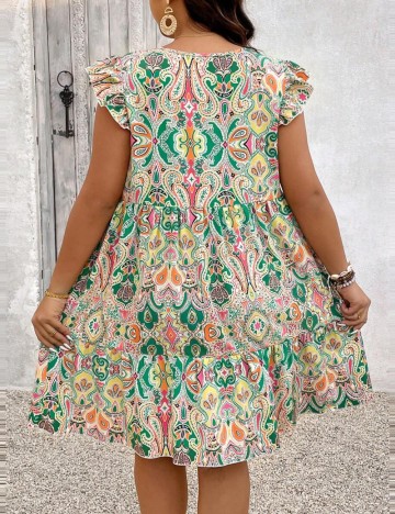 Rochie mini Shein Curve+, mix culori