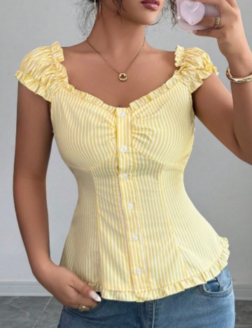 Cămașă cu m&acirc;necă scurtă Shein, mix culori