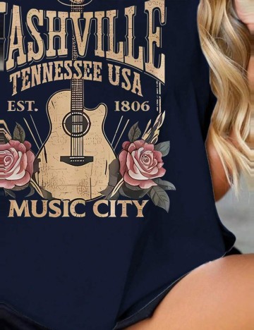 Tricou Shein Curve+, bleumarin