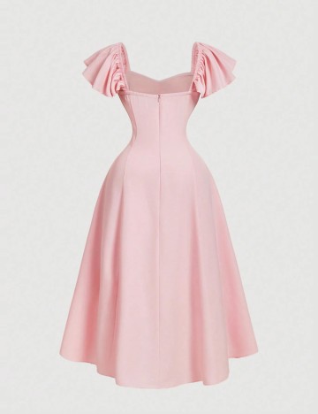 Rochie midi Shein Curve+, roz