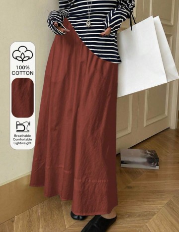 Fustă maxi Shein, cărămiziu