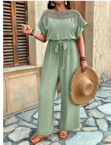 Salopetă lungă Shein Curve+, verde