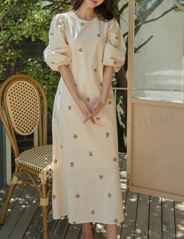 Rochie maxi Shein, bej