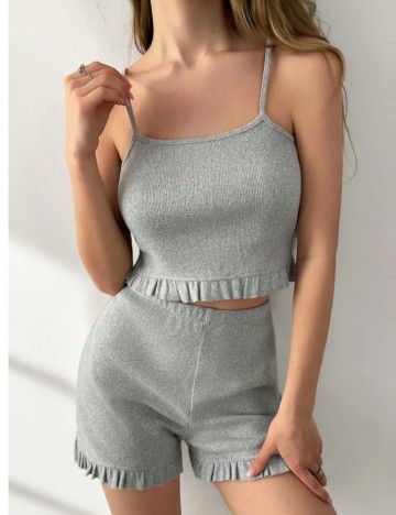 Compleu pijamale Shein, gri