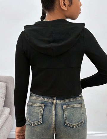 Bluză cu fermoar Shein, negru