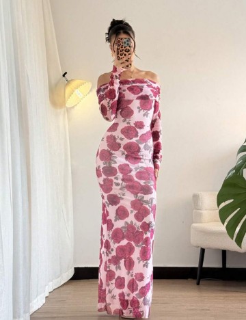 Rochie maxi Shein, roz