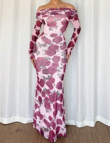 Rochie maxi Shein, roz