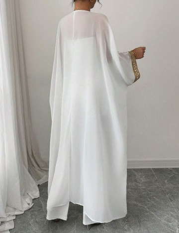 Set salopetă și cardigan Shein, alb