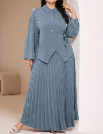 Compleu Shein Curve+, albastru