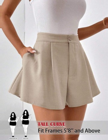 Pantaloni scurți Shein, crem
