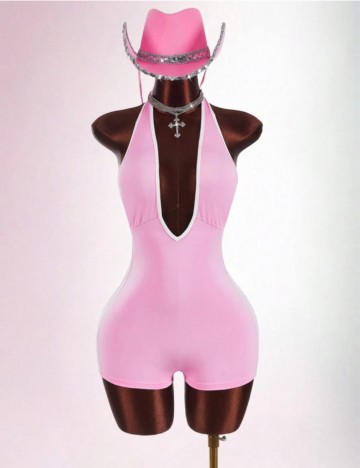 Salopetă scurtă Shein, roz